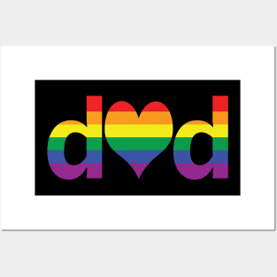 Pride Dad Heart Posters and Art